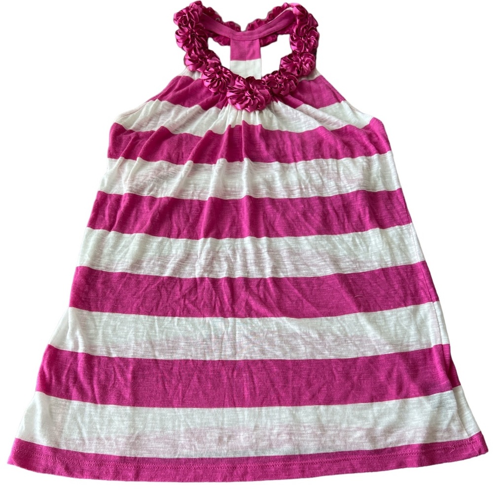 INC International Concepts Womans Tank, NWOT, Size-L, Color-fuchsia/whit…